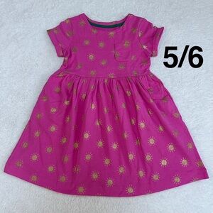 Mini Boden girls sunshine short sleeve dress 5/6